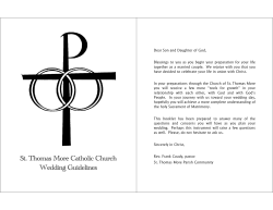 pdf Wedding Guidelines - St. Thomas More Catholic Church