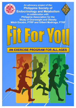 AN EXERCISE PROGRAM FOR ALL AGES Philippine Society of