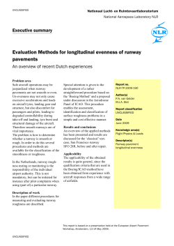Evaluation Methods for longitudinal evenness of runway pavements