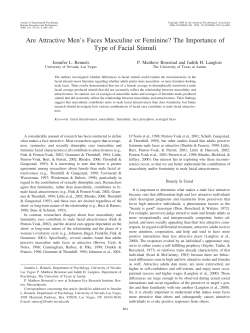 Are Attractive Men`s Faces Masculine or Feminine?