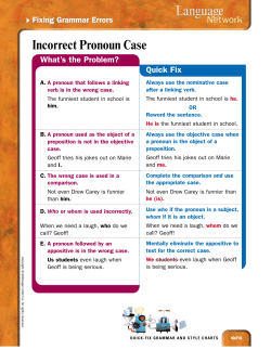 Incorrect Pronoun Case