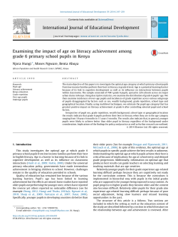 Examining the impact of age on literacy achievement among grade