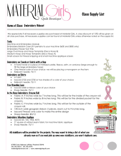 Fabric A: 9 inches wide by 7 inches long. This will be for the inside of