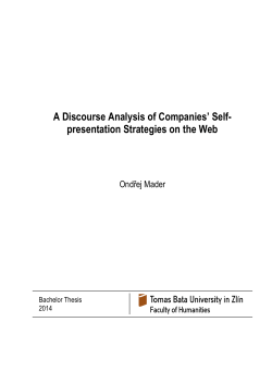 A Discourse Analysis of Companies` Self
