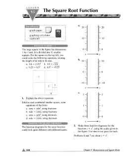 The Square Root Function