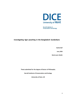 Investigating tiger poaching in the Bangladesh Sundarbans