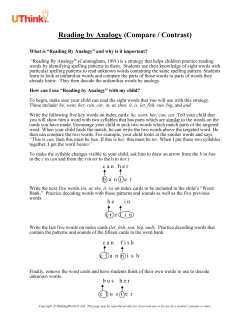 Reading by Analogy
