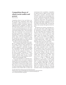 "Competition theory of ethnic/racial conflict and protest" in: The Wiley