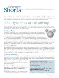 The Dynamics of Dissolving