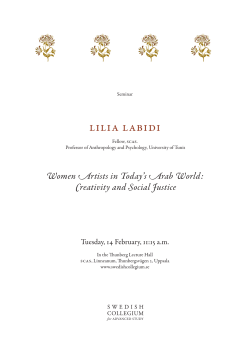 lilia labidi - Swedish Collegium for Advanced Study