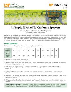 A Simple Method To Calibrate Sprayers