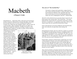 Macbeth - St. Thomas University