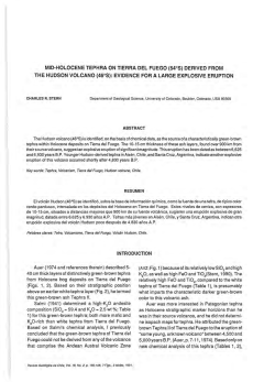 mid-holocene tephra on tierra del fuego