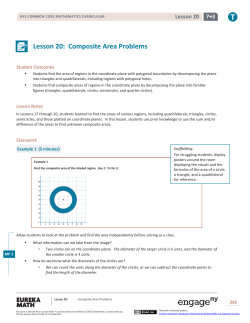 Lesson 20: Composite Area Problems