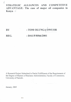 rI STRATEGIC ALLIANCES ADVANTAGE: The