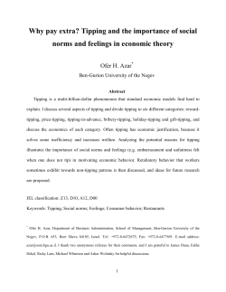 Tipping and the importance of social norms and feelings