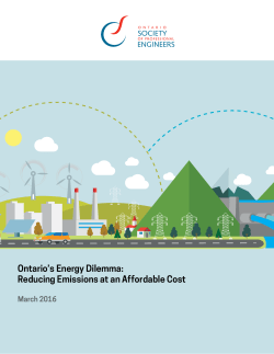 Ontario`s Energy Dilemma: Reducing Emissions at an Affordable Cost