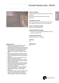 Concrete Pavement Joints A200.02