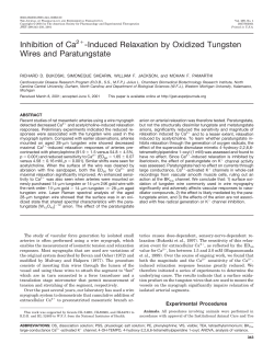 Induced Relaxation by Oxidized Tungsten Wires and Paratungstate