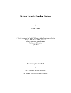 Strategic Voting in Canadian Elections
