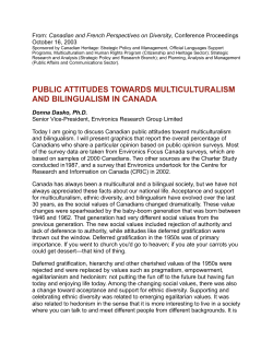 public attitudes towards multiculturalism and bilingualism in canada
