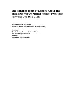 One Hundred Years Of Lessons About The Impact Of War On Mental