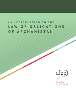 Introduction to the Law of Obligations