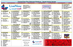 Chartwell Ross Place Retirement Residence &ndash; Sample Activity
