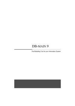 DB-MAIN 9 Reference Manual