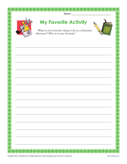 My Favorite Activity