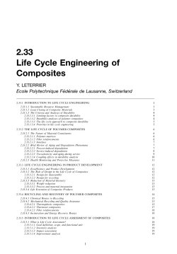 2.33 Life Cycle Engineering of Composites