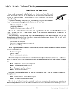 Don`t Misuse the Verb