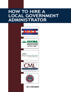 how to hire a local government administrator