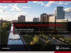 Presentation of the Pension Plan