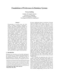 Foundations of Preferences in Database Systems