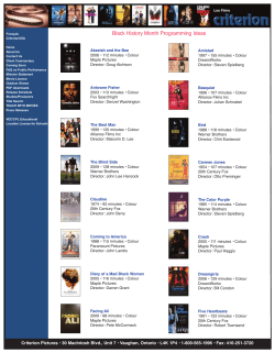 Black History Month Programming Ideas
