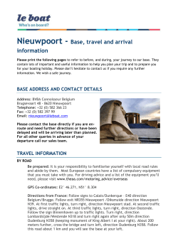 Nieuwpoort - Base, travel and arrival information