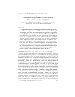 From lexical to grammatical to social meaning