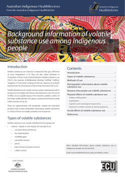 Background information of volatile substance use among