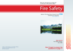 Fire Safety Booklet - The Royal Bournemouth and Christchurch