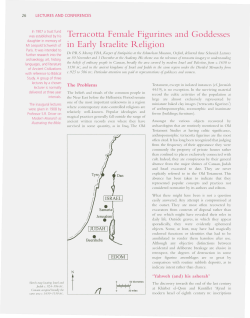 Terracotta Female Figurines and Goddesses in Early Israelite Religion