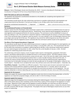SJR 8210 - League of Women Voters of Washington