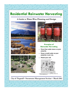 Residential Rainwater Harvesting - Flagstaff Stormwater Management