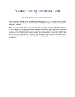 Federal Housing Resources Guide