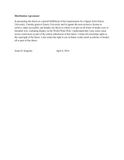 Honors Thesis - Emory University