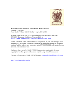 Moral Skepticism and Moral Naturalism in Hume`s Treatise