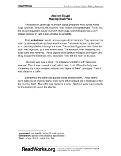 Ancient Egypt Making Mummies