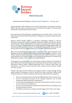 BBB African Utility Week Press Release