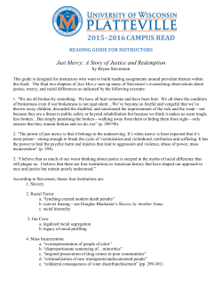 Just Mercy Instructor Resource - University of Wisconsin