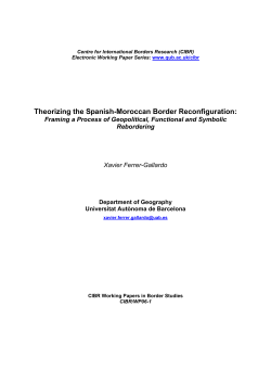 Theorizing the Spanish-Moroccan Border Reconfiguration